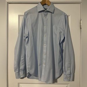 MICHAEL KORS POWDER BLUE OXFORD BUTTON UP SHIRT (M)